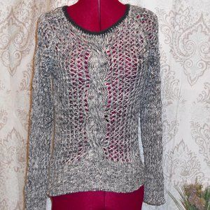 Son of John 00 Pullover Black/White Center Cable Sitch